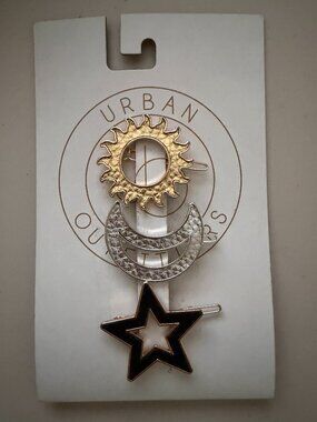 Urban Outfitters 3-Piece Celestial Hair Clip Set